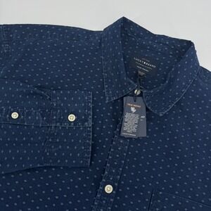 Lucky Brand True Indigo Chambray Mens Shirt NEW XL Long Sleeve Button Up